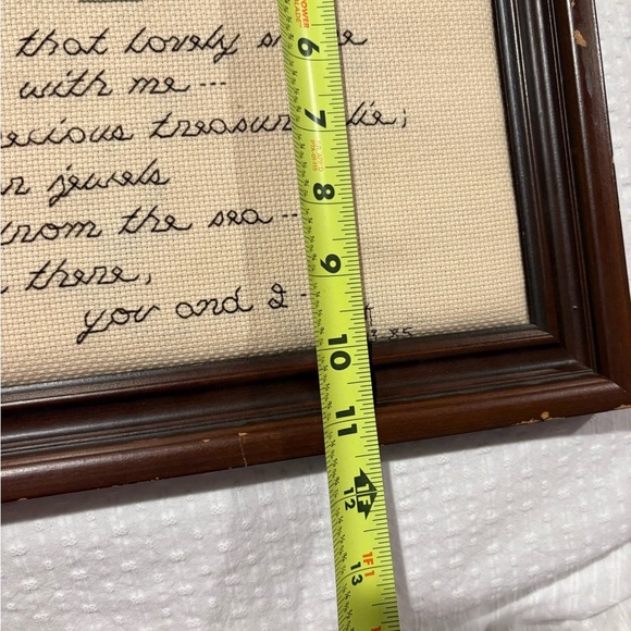 Framed Seashell Embroidery Art hand stitched - Picture 10 of 10